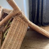 4 vintage rattan chairs