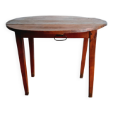 Antique round walnut table with flaps