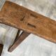Pair of solid oak farmhouse benches 214cm for rustic table 1950