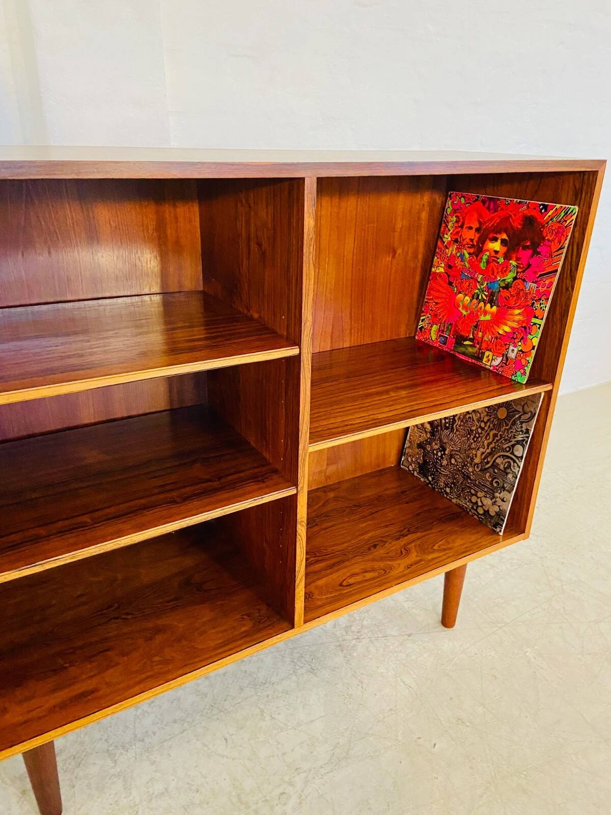 Vintage Danish mid-century retro rosewood bookcase 1960s