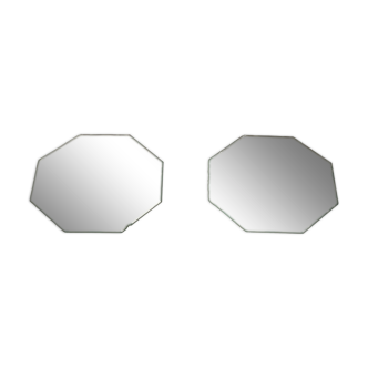 Pair of beveled mirrors