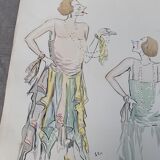 Lithograph Who wants my pretty handkerchiefs? SEM, circa 1924 Georges Goursat dit Sem, collector