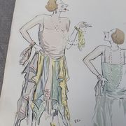 Lithograph Who wants my pretty handkerchiefs? SEM, circa 1924 Georges Goursat dit Sem, collector