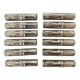 Silver bamboo knife rests from the 1980s.
