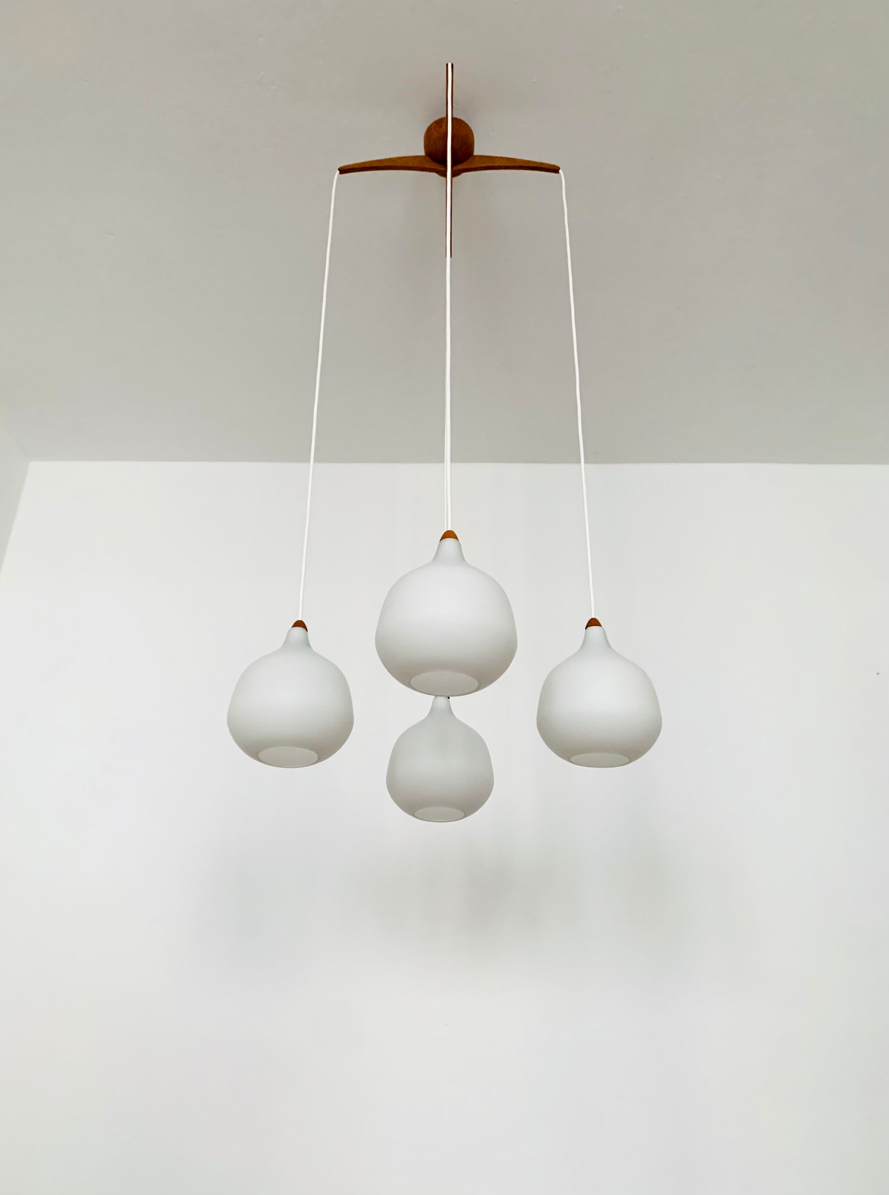 Opaline Cascading Lamp by Uno and Östen Kristiansson for Luxus