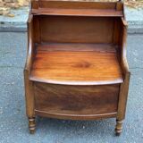 19th century Georgian bedside table in solid mahogany wood