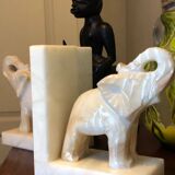 Alabaster bookends