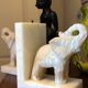 Alabaster bookends