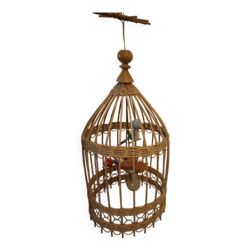 Suspension en rotin vintage 50 , 60'S