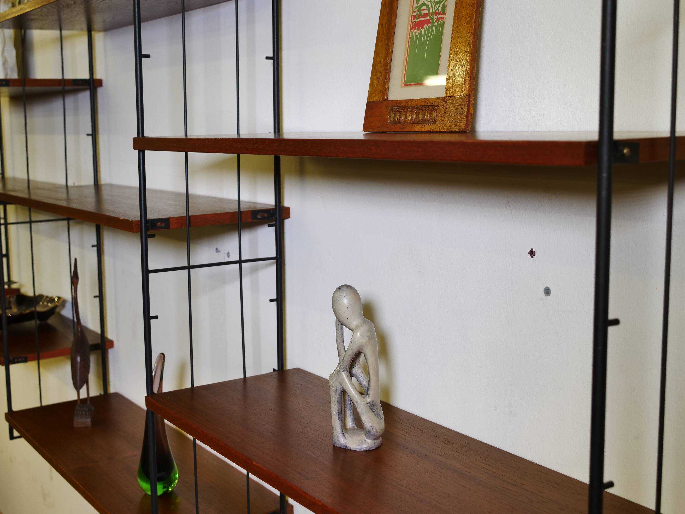 Modular teak storage unit in mid-century style, set of 12, 1960s.