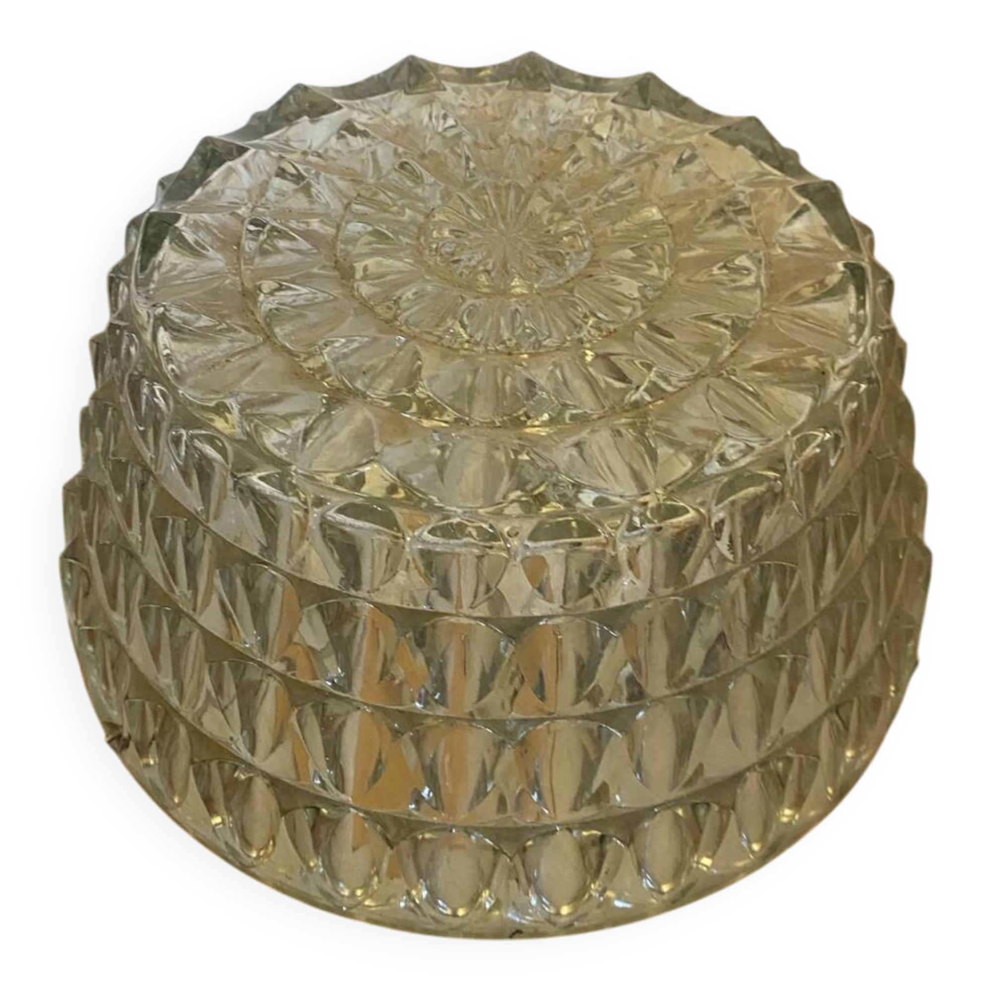 Antique Cast Crystal Wall Light Ceiling Lamp + Vintage Black Bracket #C71