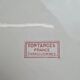 Round vintage plate Sarreguemines Fontanges red – Old ironstone