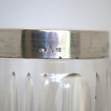 Art deco crystal and silver plated shaker