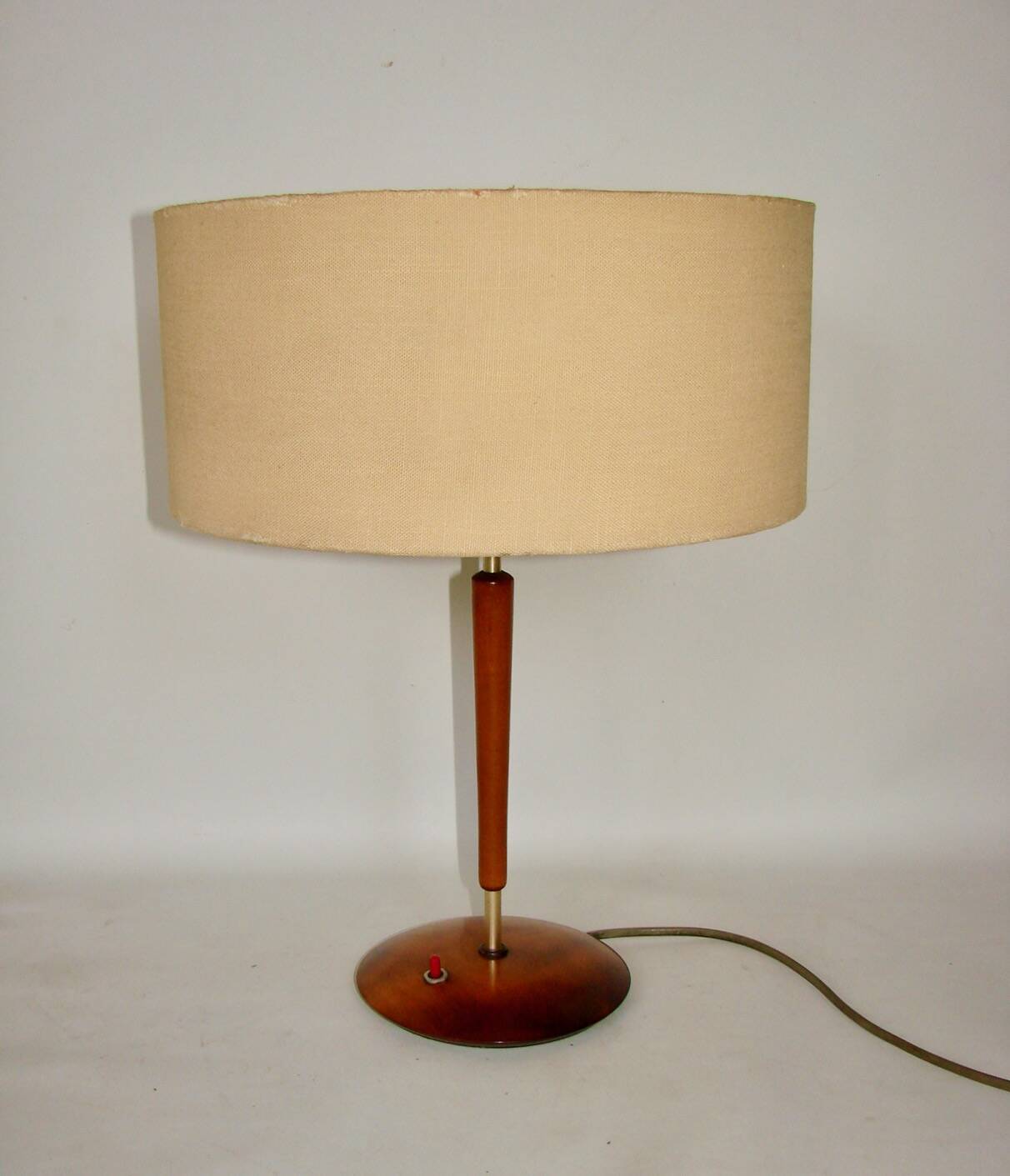 Lampe danoise vintage des années 60 – bois, métal, plastique