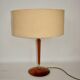 Lampe danoise vintage des années 60 – bois, métal, plastique