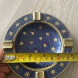 Vintage Pair of Catchall Trays – Solid Brass & Starry Enamel