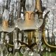 5-light bronze chandelier with glass tassels