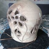 Openwork ceramic lamp from the Dieulefite caves, 1960-1970