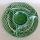 Appetizer Platter Majolica Green Ceramic Leaf Portuguese
