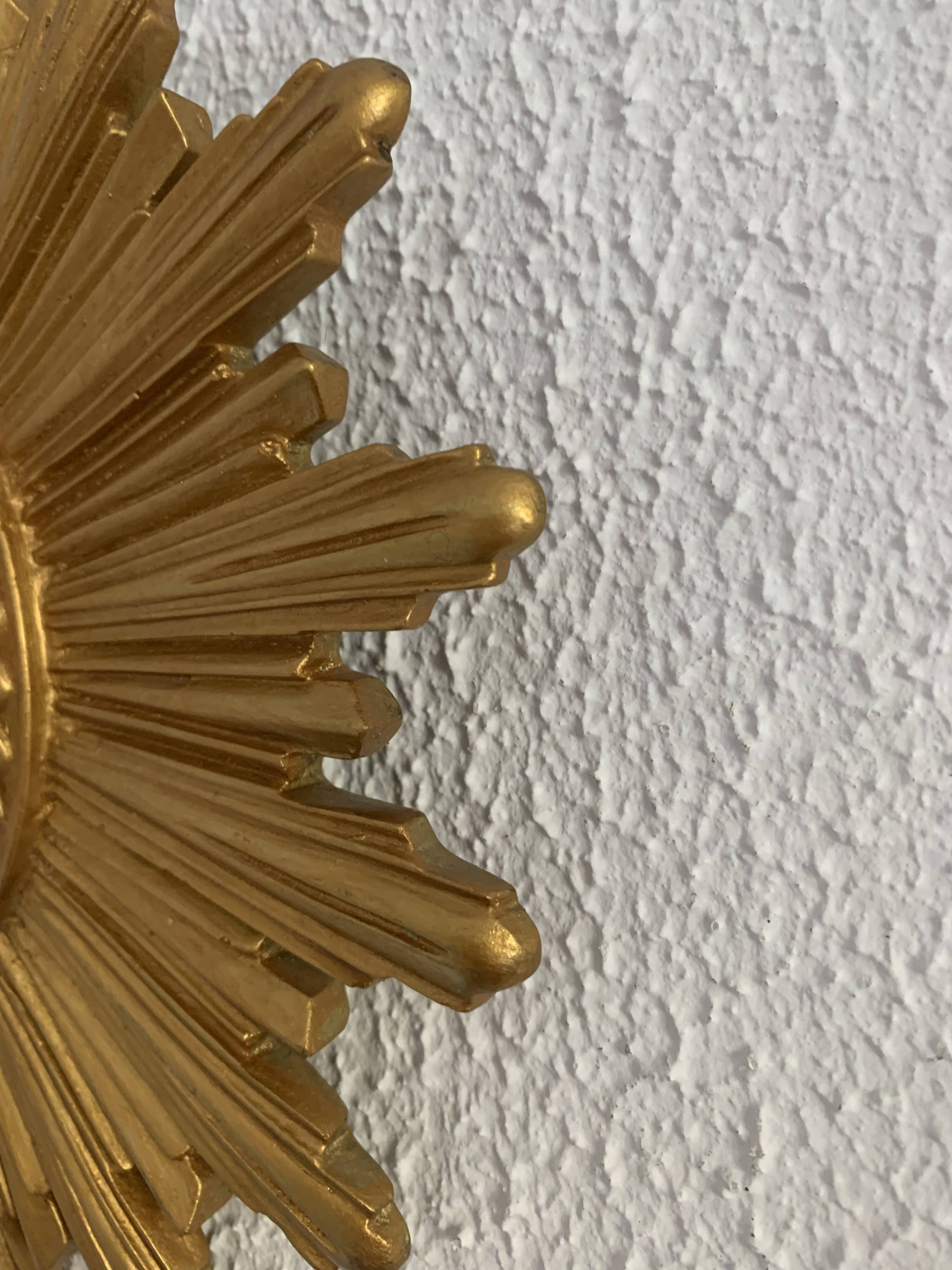 Vintage 1960s witch's eye sun mirror - 25 cm