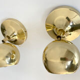 Pair Vintage Spot Wall Lamp, 60s. Brass Globe