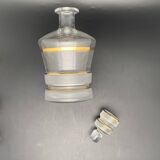 Art Deco strong alcohol service in opaque glass and gilding