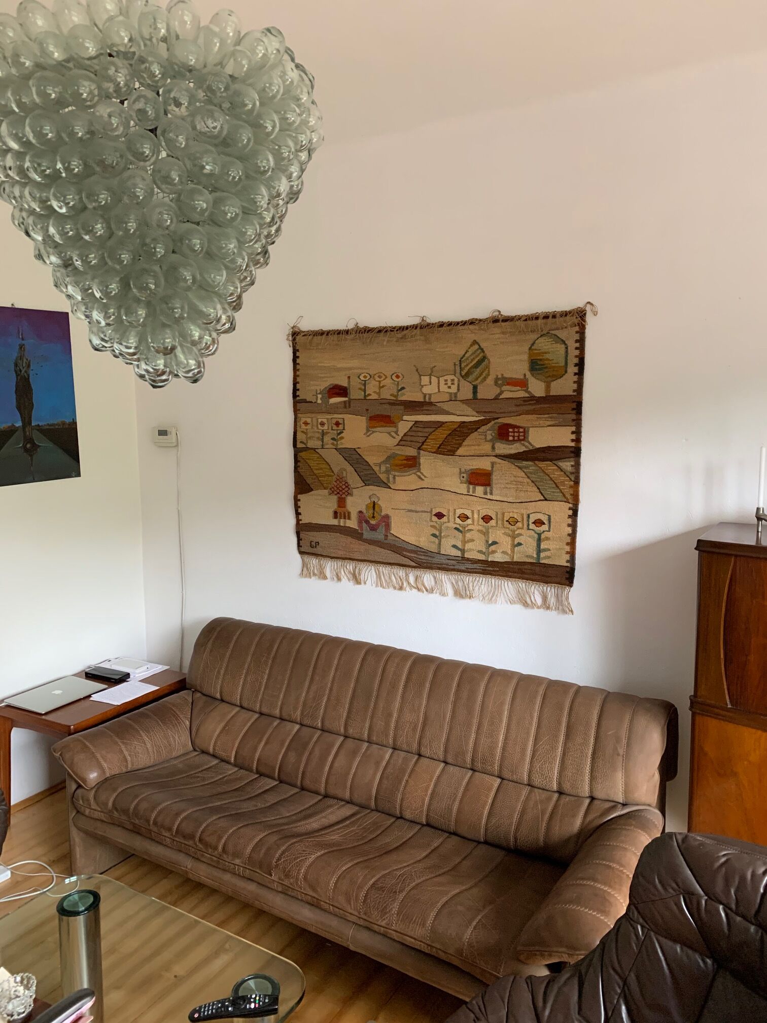 Tapestry "Buffalo" designed by Piotr Grabowski Cepelia 1978