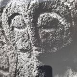 Vintage framed silver prints, petroglyphs of Easter Island, ethnological mission from 1970