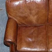 Brown Leather Two-Seater Sofa Balural in the Style of Halo and Timothy Oulton