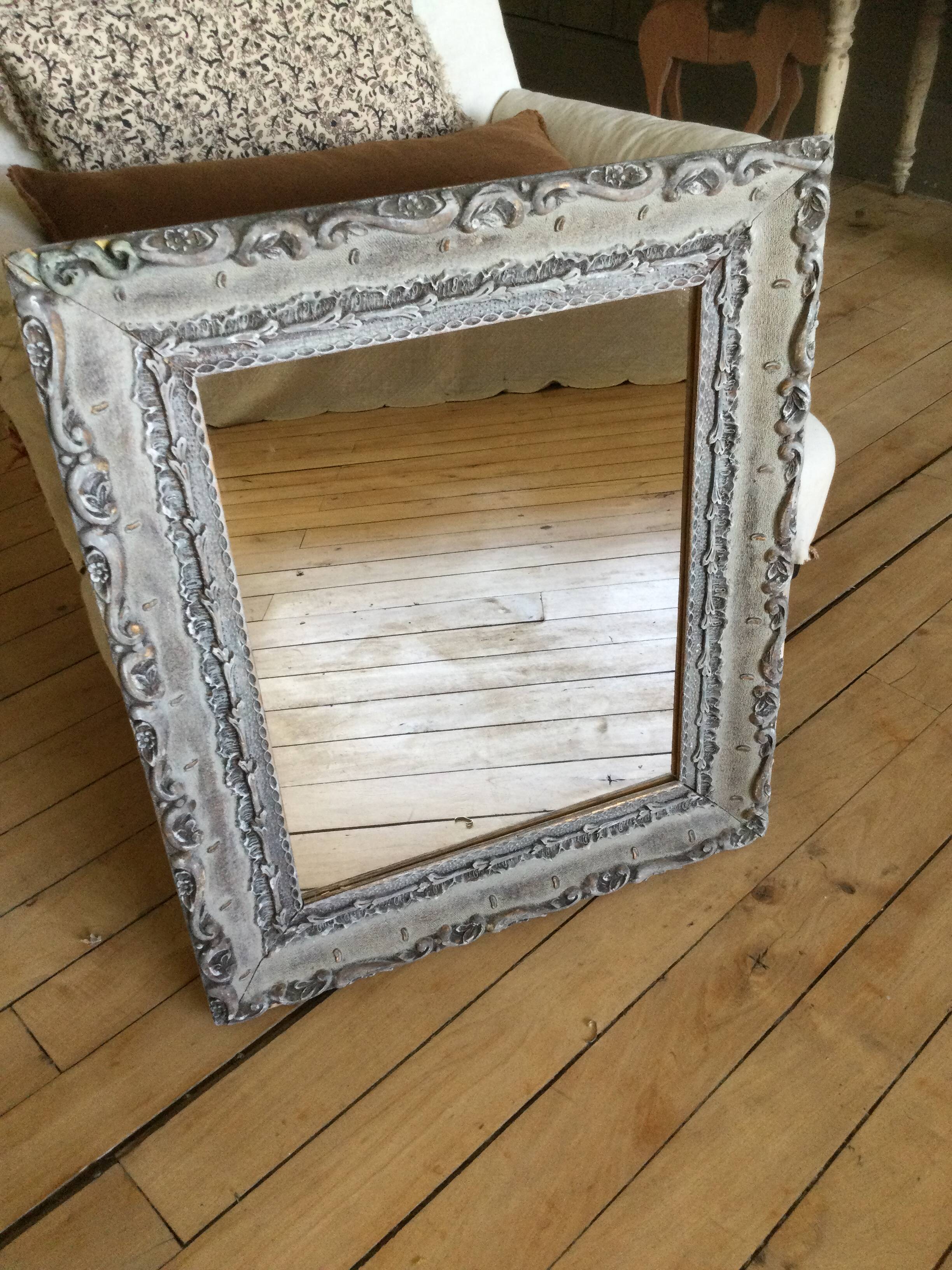 Antique patinated mirror