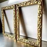 Paire de Cadres Anciens ART NOUVEAU en bois doré