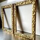 Pair of antique art nouveau gilded wooden  frames