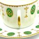 Set of 6 tea cups and 1 cream jug in Paris porcelain, Louis XVI decoration.