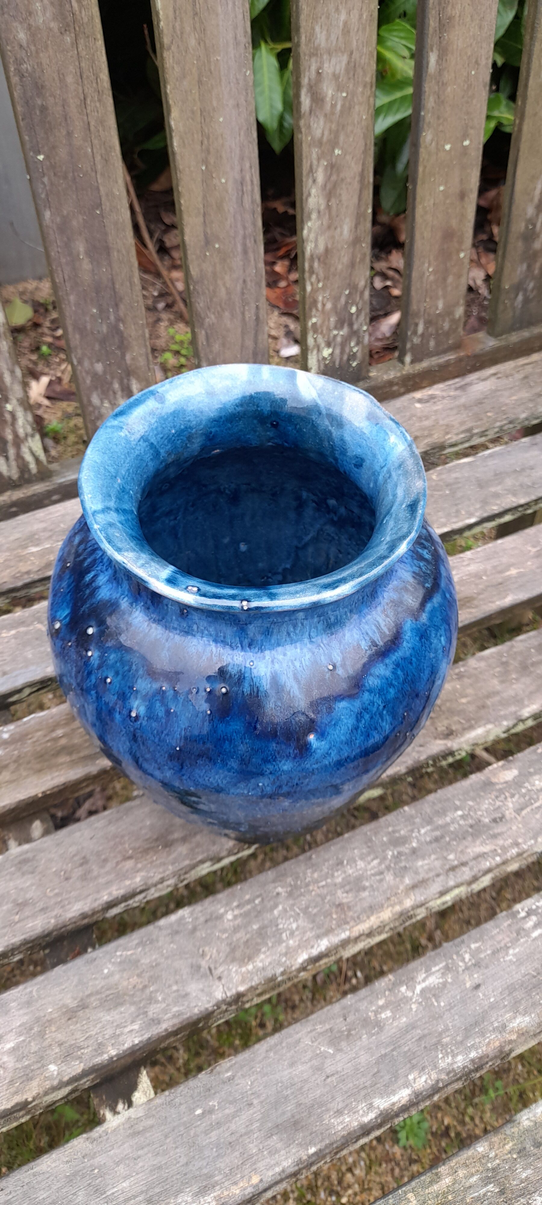 Glazed ceramic vase