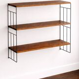 3 wall shelves wood and metal, Nils Strinning