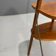 Art Deco floor lamp with milky glass and side table, Thonet, 1950s – Czechoslovakia