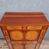 Secretary of Dame Restauration/Charles X in precious wood marquetry circa 1900