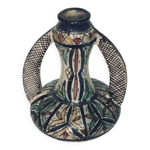 cruche en faïence polychrome,