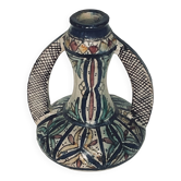 Cruche en faïence polychrome, Fès, Maroc