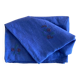 Vintage hand-embroidered tablecloth, floral patterns - Ocean blue - Linen - 160x155 cm
