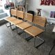 Lot de 4 chaises Cesca B32 Marcel Breuer Édition italienne