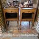 Pair of Louis XV style oak bedside tables