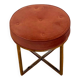 Round pink velvet tufted pouf NV Gallery
