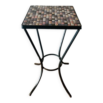 Sellette - petite table d'appoint vintage en carreaux de mosaïque