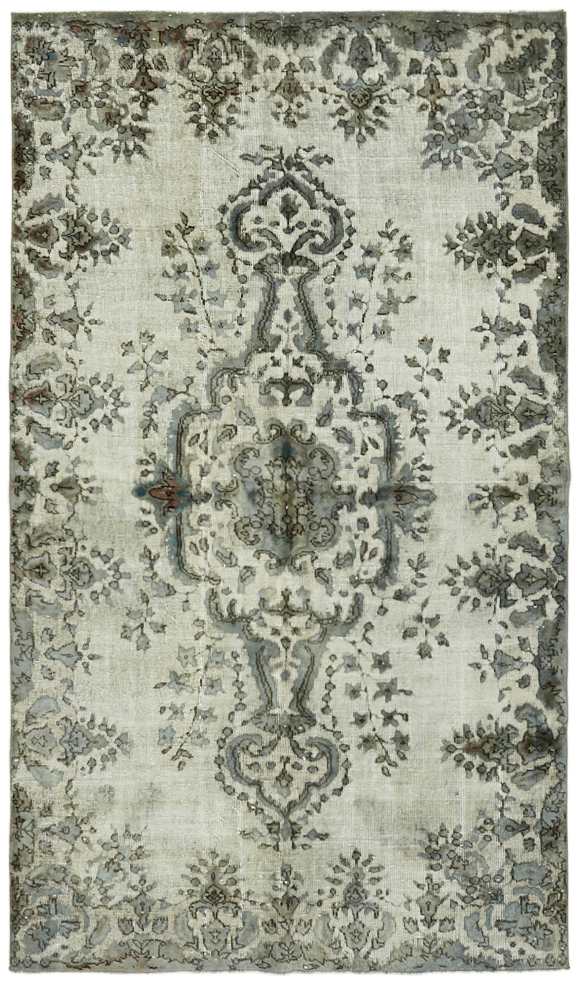 Hand-Knotted antique turkish 1970s, grey, 168x280cm