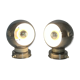 60s lamp set Reggiani Eyeball  chromed globe wall lamps - space age desk lamps