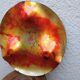 Contemporary decorative glass plate signed Cesart Italy 1980 glazed