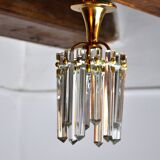 Glass ceiling lamp, kinkeldey, Germany, 1970