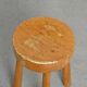 Solid pine stool, Charlotte Perriand, 1970s