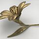 Vintage flower ashtray in solid gold-plated brass with six removable petals from the 60s/70s